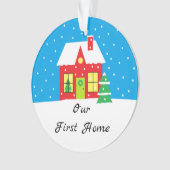"Vakantiehuis" Kerstornament Ornament (voorkant)