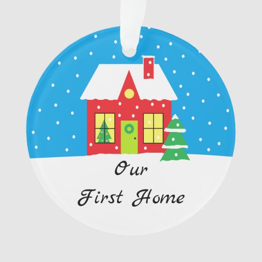 "Vakantiehuis" Kerstornament Ornament (voorkant)