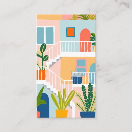 Vakantiehuis makelaar makelaar QR code Visitekaartje (Voorkant)