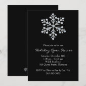 Vakantiehuis met Crystal Snowflake Kaart (Voorkant / Achterkant)