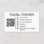 Vakantiehuis modern| Aangepaste QR code Visitekaartje (Achterkant)