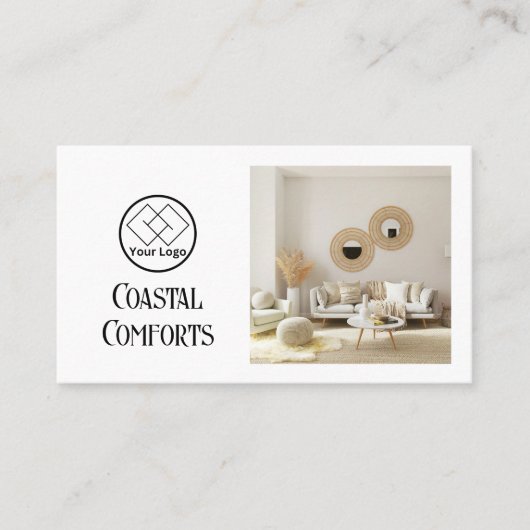 Vakantiehuis modern| Aangepaste QR code Visitekaartje (Voorkant)