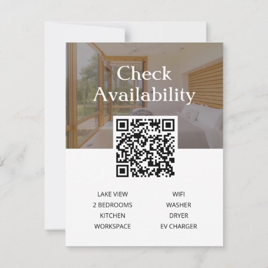 Vakantiehuis Onroerend goed Zakelijk Promo Briefka Kaart (Achterkant)