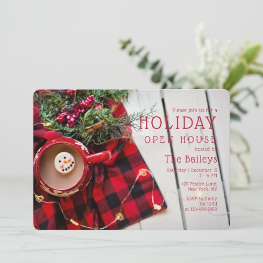 Vakantiehuis Open Huis Plaid warme chocolademelk | Kaart (Staand voorkant)