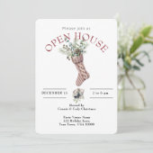 VAKANTIEHUIS OPEN KERSTKOUS KAART (Staand voorkant)