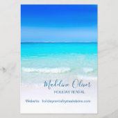 Vakantiehuis QR Code Ocean Beach Informatie Flyer (Voorkant)