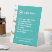 Vakantiehuis regels Retro Starburst Reclamebord Met Voetstuk (Insitu)