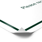 Vakantiehuis reglement donkergroen en wit Sjabloon Perfect Poster (Hoek)