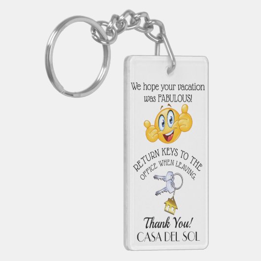 Vakantiehuis Sleutelhanger - Bekijk beide kanten (Voorkant Links)