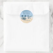 Vakantiehuis Strand Palm Tree Dank u Ronde Sticker (Tas)