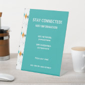 Vakantiehuis WiFi informatie Retro Starburst Reclamebord Met Voetstuk (Insitu)