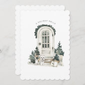 Vakantiehuis | Witte deur Feestdagenkaart (Voorkant / Achterkant)