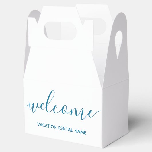 Vakantiehuis Zee Blauw Welkom Favor Box Bedankdoosjes (Geopend)