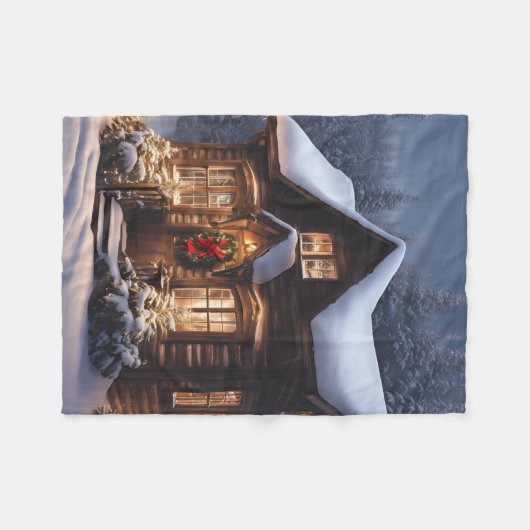 vakantiehuisje fleece deken (Voorkant (Horizontaal))