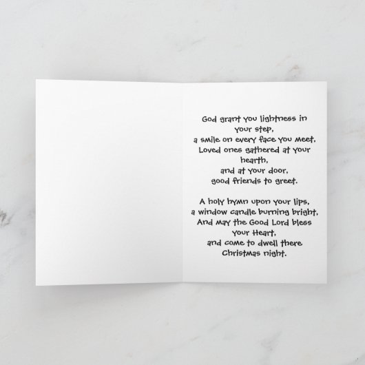 Vakantiehuiskaart Feestdagen Kaart (Binnen)