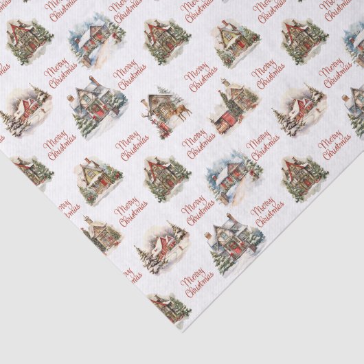 Vakantiehuizen Vrolijk kerstpatroon Tissuepapier (Detail)