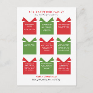 Vakantiejaar in de Review Kerst Briefkaart