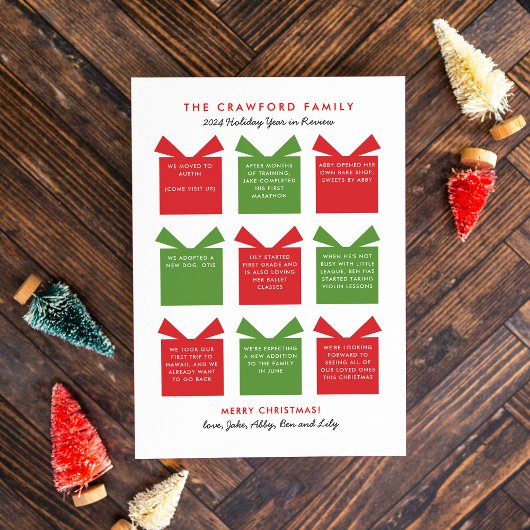 Vakantiejaar in Review Feestdagenkaart