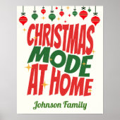 Vakantiejuichen thuis - Aangepast kerstbord Poster (Voorkant)