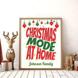 Vakantiejuichen thuis - Aangepast kerstbord Poster