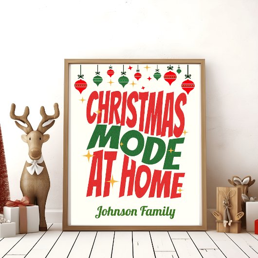 Vakantiejuichen thuis - Aangepast kerstbord Poster