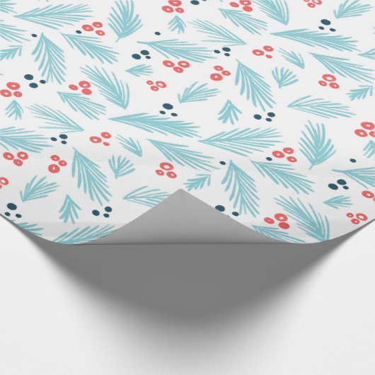 Vakantiek en bessen cadeaupapier (Hoek)