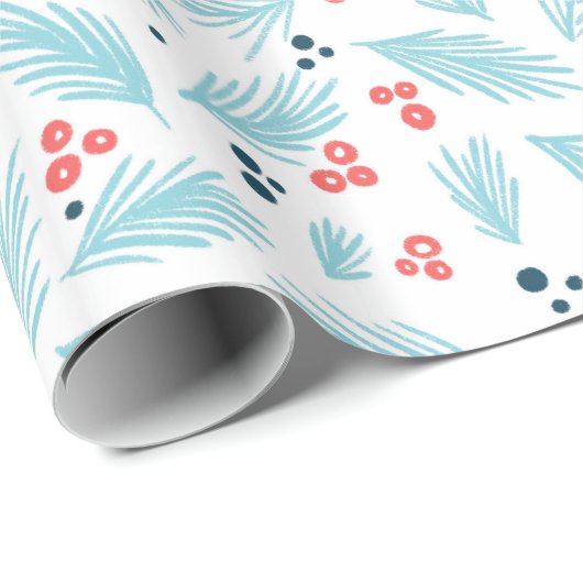 Vakantiek en bessen cadeaupapier (Rol Hoek)