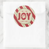 Vakantiek - Rode en groene strepen Ronde Sticker (Tas)