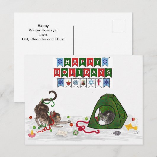 Vakantiekaart 2023 briefkaart (Voorkant / Achterkant)