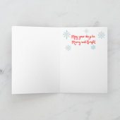 Vakantiekaart Dog droomt van witte kerst Kaart (Binnen)