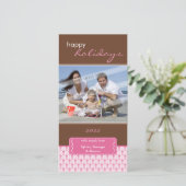 VAKANTIEKAART :: gespikkelde beugel P3 Feestdagenkaart (Staand voorkant)