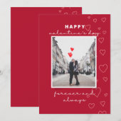 Vakantiekaart, Happy Valentijnsdag Feestdagenkaart (Voorkant / Achterkant)