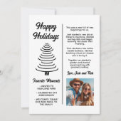 Vakantiekaart, kerstfamiliebrief kaart (Voorkant)