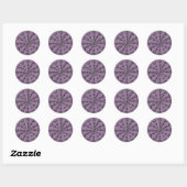  vakantiekaart ronde sticker (Vel)