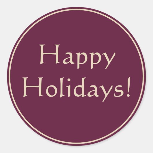 Vakantiekaart Ronde Sticker (Voorkant)