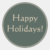 Vakantiekaart Ronde Sticker (Voorkant)