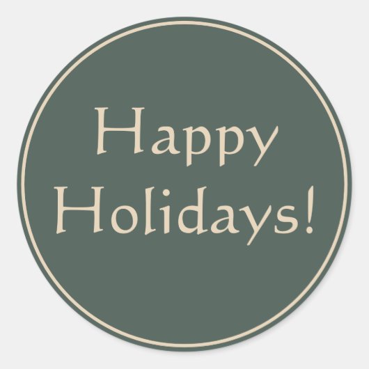 Vakantiekaart Ronde Sticker (Voorkant)