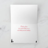 Vakantiekaart Shilouette Modern Trees Rood Bedankkaart (Binnen)