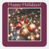 Vakantiekaart Vierkante Sticker (Voorkant)