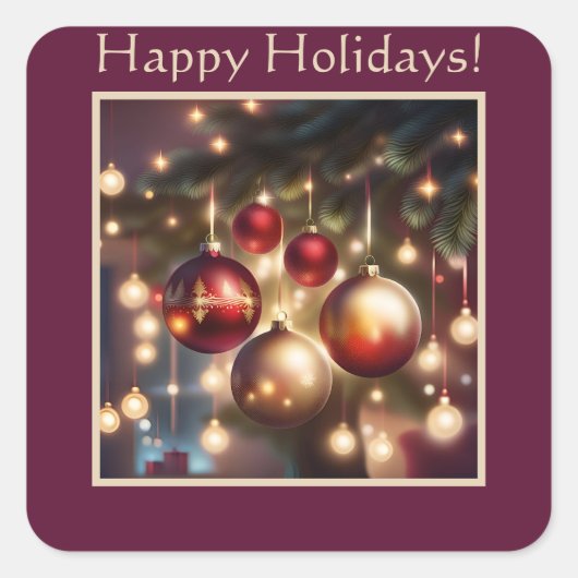 Vakantiekaart Vierkante Sticker (Voorkant)