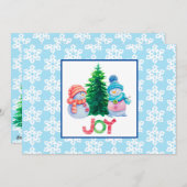 Vakantiekaart voor feestdag feestdagenkaart (Voorkant / Achterkant)