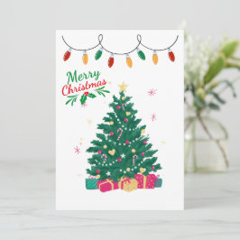 Vakantiekaart voor feestdagen met prettige kerstbo feestdagenkaart