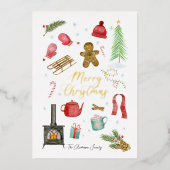 Vakantiekaart voor feestdagen met prettige kerstFo (Voorkant)