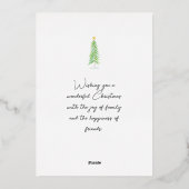 Vakantiekaart voor feestdagen met prettige kerstFo (Achterkant)