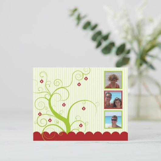 Vakantiekaart voor feestdagen Sjabloon (Staand voorkant)