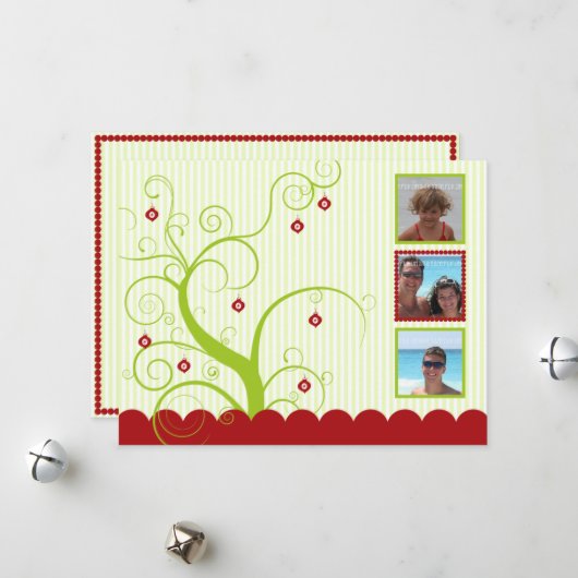 Vakantiekaart voor feestdagen Sjabloon (Voorkant / Achterkant in situ)