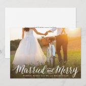 Vakantiekaart voor huwelijkse en prettige vakantie feestdagenkaart (Voorkant / Achterkant)