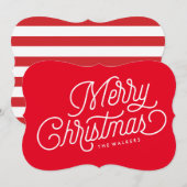 Vakantiekaart voor kerstmis feestdagenkaart (Voorkant / Achterkant)