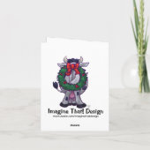 Vakantiekaart voor Koe Feestdagen Kaart (Achterkant)