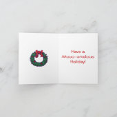 Vakantiekaart voor Koe Feestdagen Kaart (Binnen)